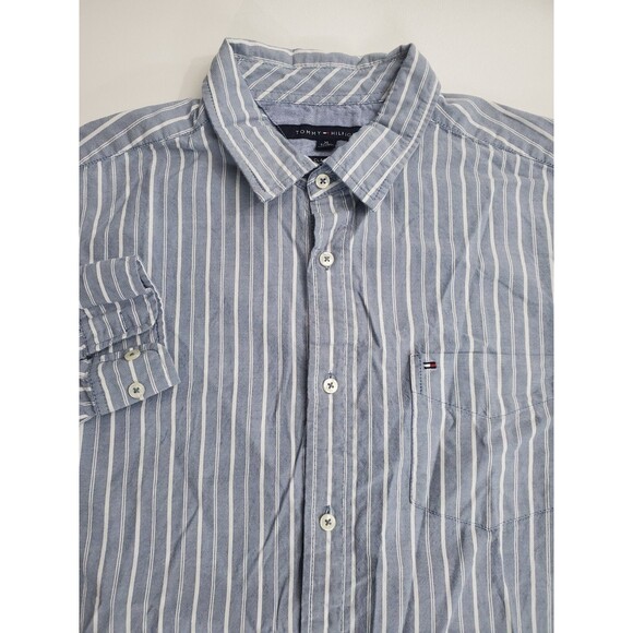 Tommy Hilfiger Other - Tommy Hilfiger Men's Long‎ Sleeve Striped Classic Fit Button Up Shirt, XL